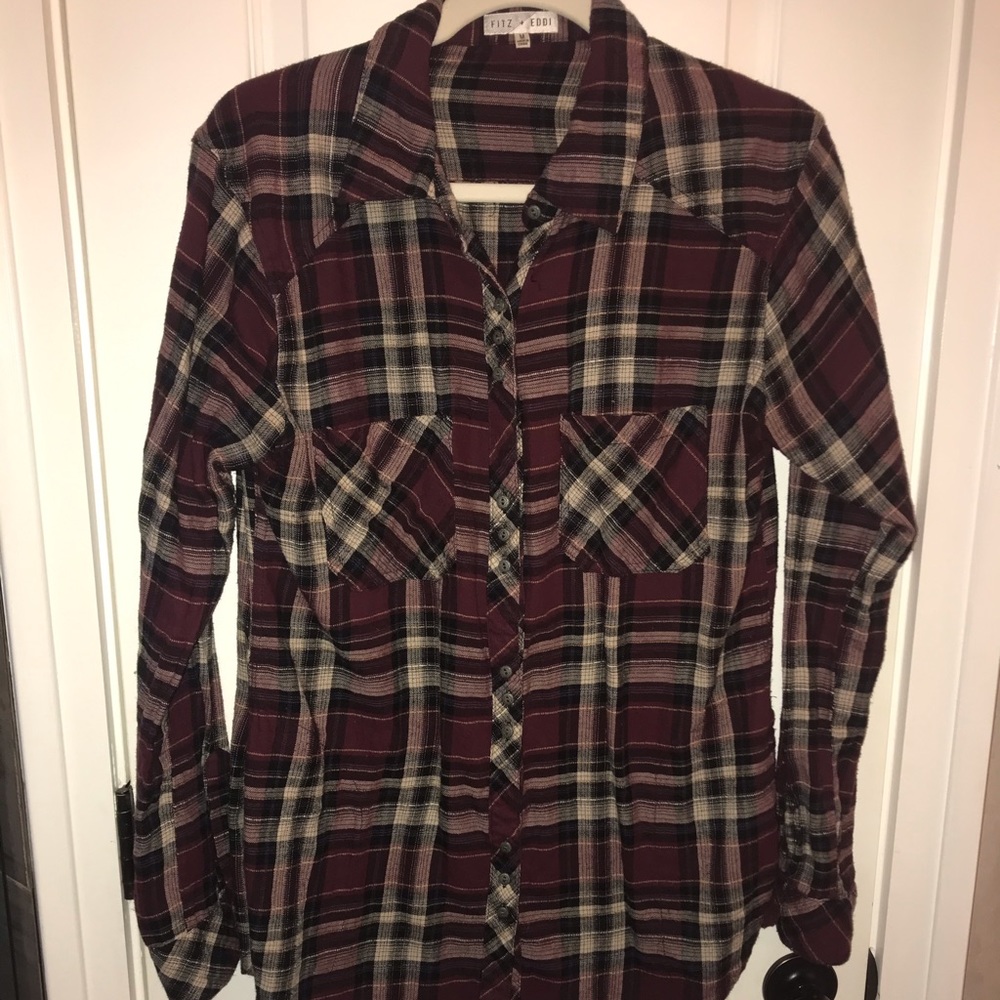 Maroon flannel